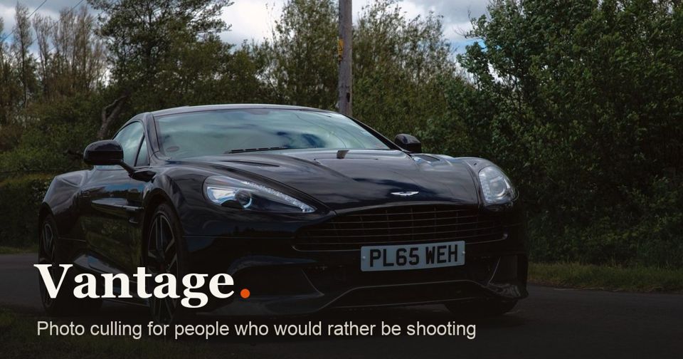 An Aston Martin Vanquish with the Vantage wordmark